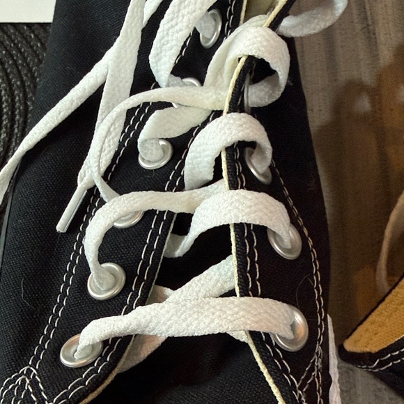 Converse All-Star Hi Black Black and White high top sneakers (unisex) NEW IN BOX - Picture 5 of 6